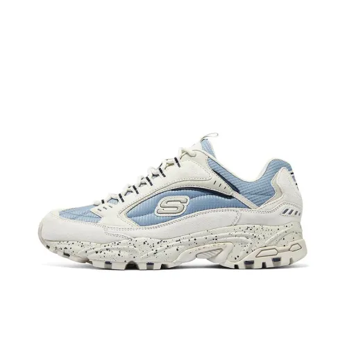 Skechers Open Country Shoes Boots Anti Slip Wear Resistant Low Top Casual Shoes Boots Men's White Blue