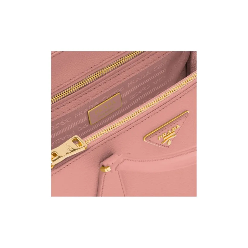 PRADA Galleria Killer Bag Leather Handbag Medium Size Women's Petal Pink-3