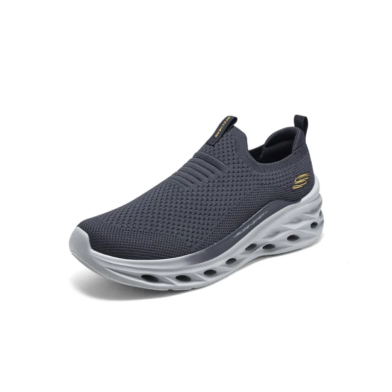 Skechers Glide Step Cushioned Wear-Resistant Lightweight Low-Top Casual Shoes Men's Dark Gray-2
