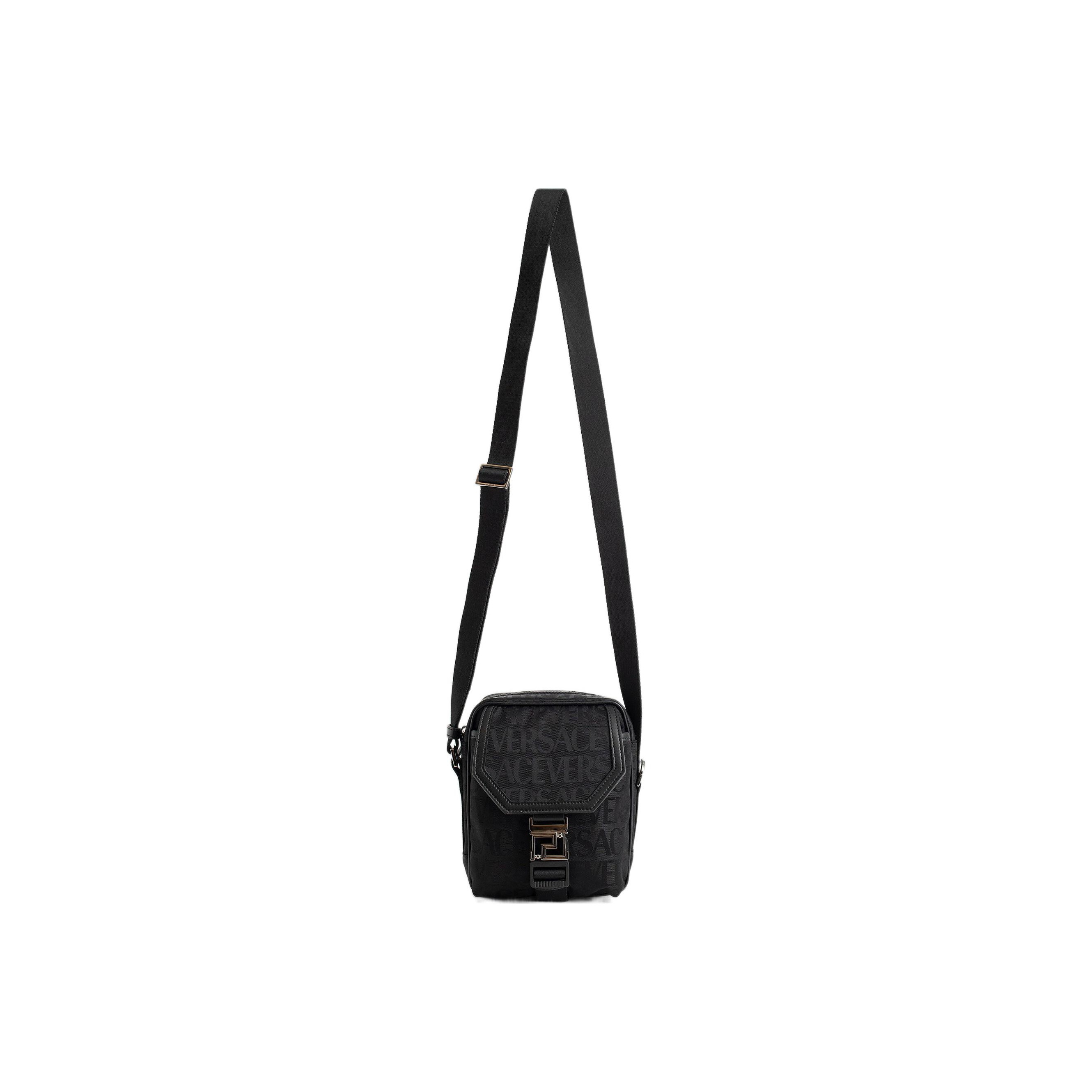 ショルダーバッグ VERSACE Men Shoulder bag Black 10183521A13686 1B00V VERSACE Polyamide Crossbody Bag Shoulder Bag Regular Men's