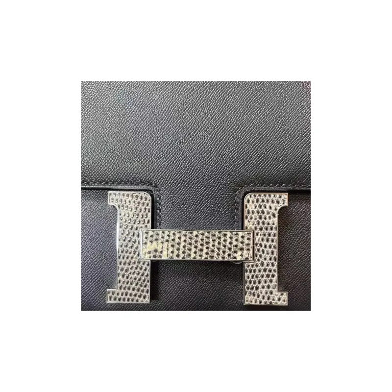 HERMES Constance Epsom Leather Shoulder Bag Crossbody Bag Regular Women's Black-3