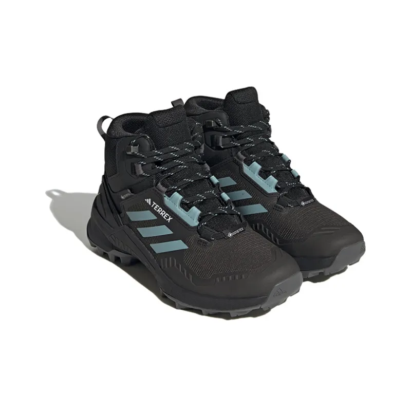 Adidas Terrex Swift R3 Mid Gore Tex Core Black Mint Ton Grey Women's-2