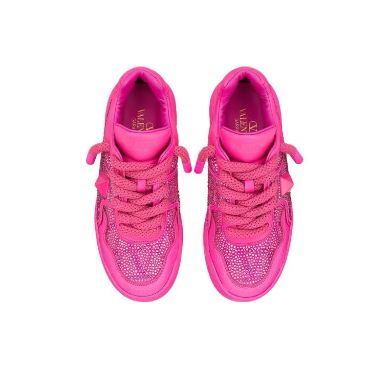 Valentino ONE STUD XL GARAVANI Low Top Casual Shoes Women's Pink-2