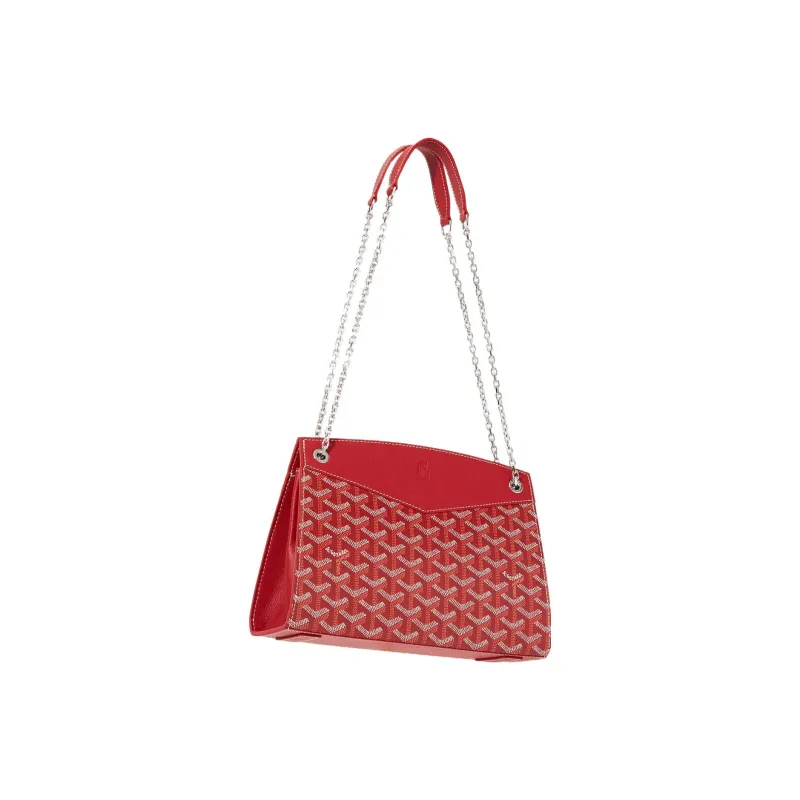 GOYARD Rouette Canvas With Leather Totes Chain Bag Shoulder Bag Women's Red-1