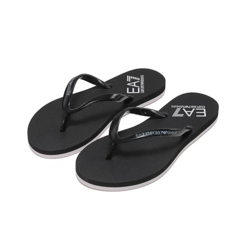 EMPORIO ARMANI EA7 Flip Flops Women's Black-2