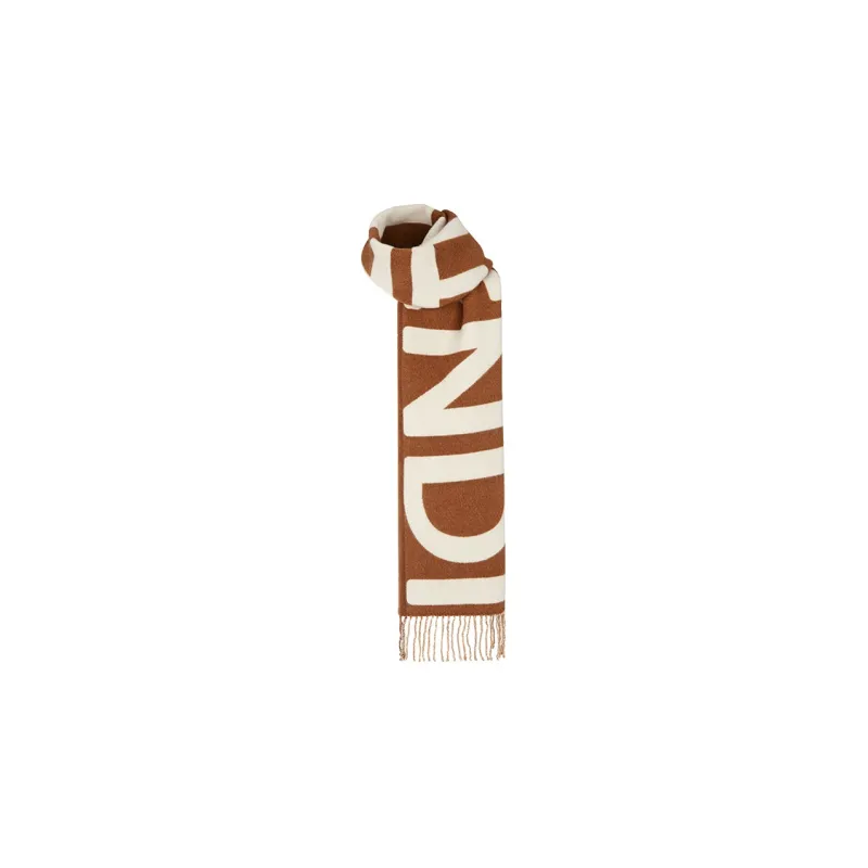 FENDI Knit Scarves Women's Brown-1