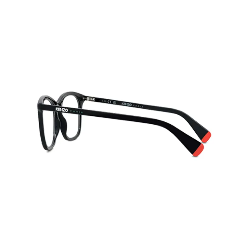 KENZO Cellulose Acetate Irregular Shape Eyeglass Frames Unisex Black-2
