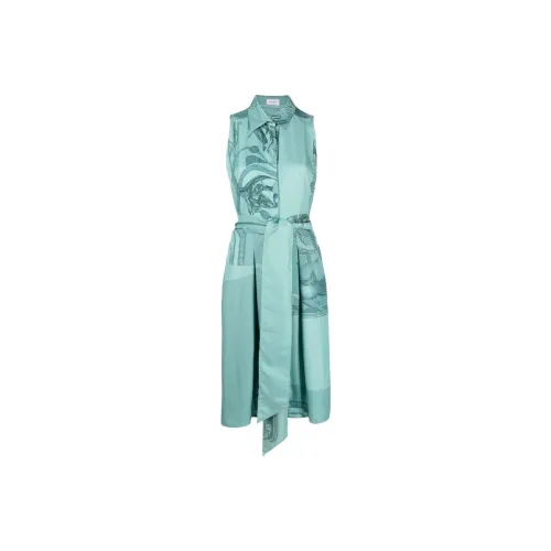 Ferragamo Sleeveless Dresses Women's Teal