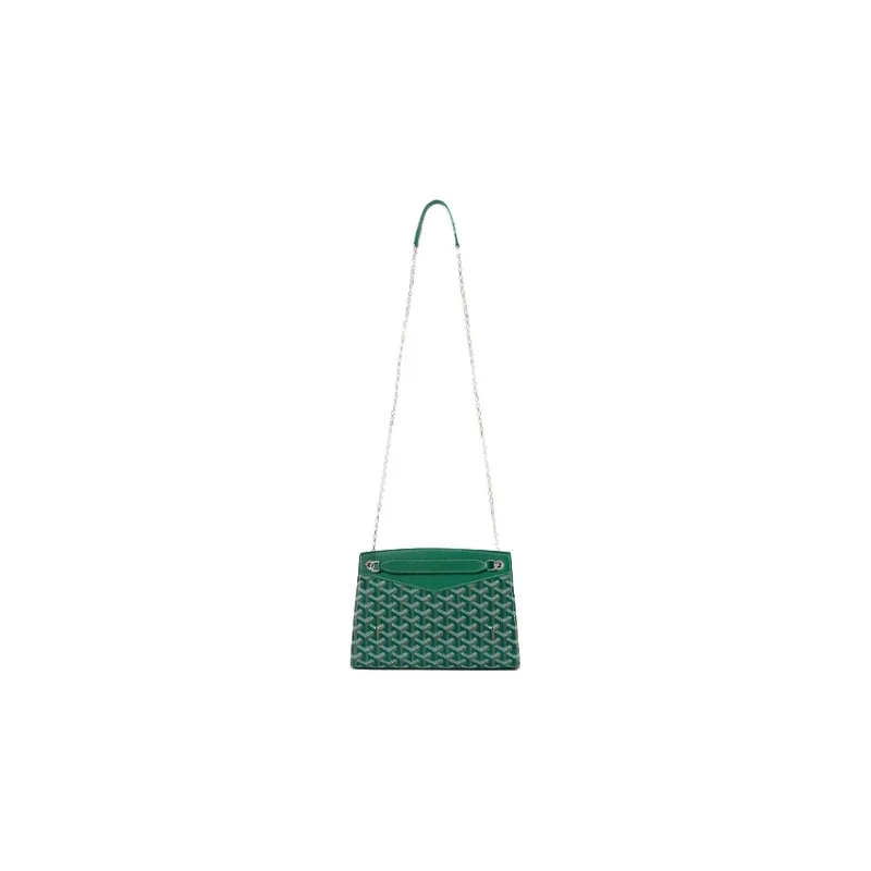 GOYARD Rouette Canvas With Leather Totes Chain Bag Shoulder Bag Women's Green-3