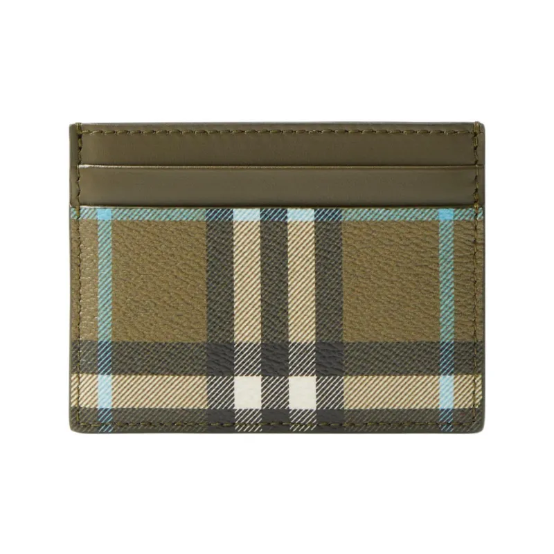 Burberry Leather Card Holder Women's Olive Green-2