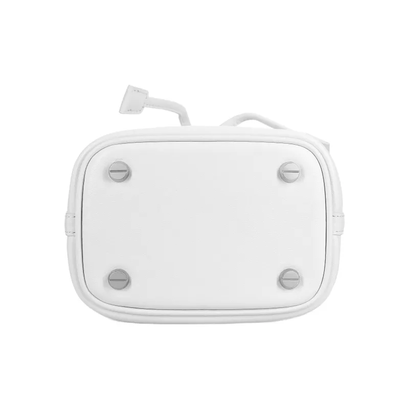 MCM Nappa Leather Bucket Bag, Shoulder Bag, Crossbody Bag, Handbag Mini Women's Black White-3