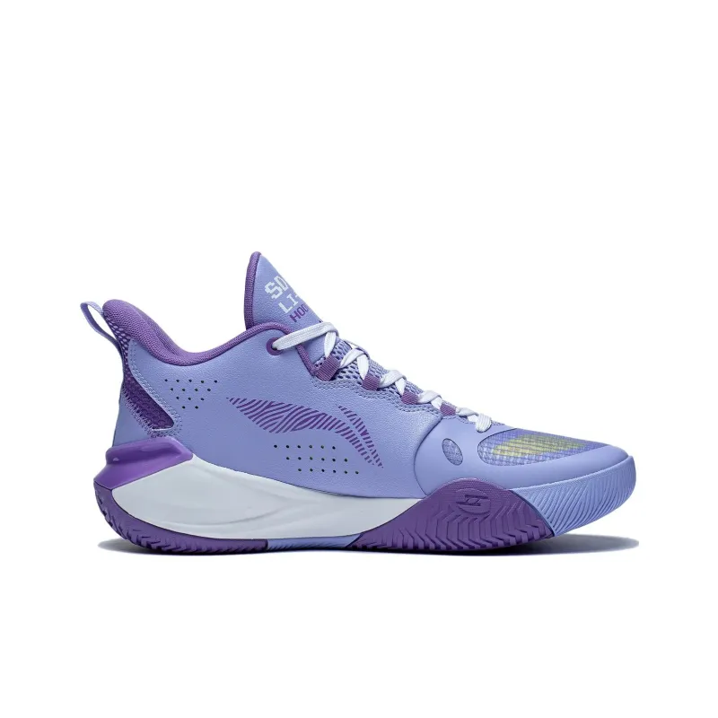 LiNing Storm 2023 Cushioning Anti Slip And Wear Resistant Support Low Top Basketball Shoes Men's Purple-1