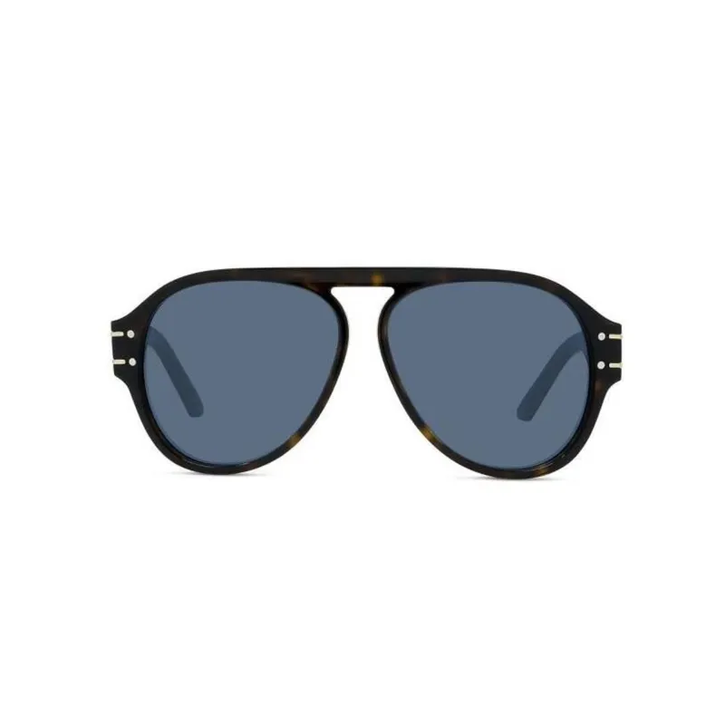 DIOR Acetate Irregular Shape Sunglasses Women's Brown-0