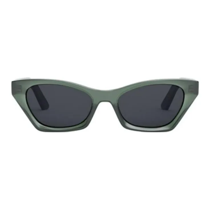 DIOR Acetate Irregular Shape Sunglasses Women's Green-1