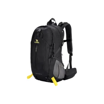 CAMEL Polyester Watchmen Portable Laptop Bag Commuter Bag Backpack Men's Classic Black/Dark Gray/Camel Yellow
