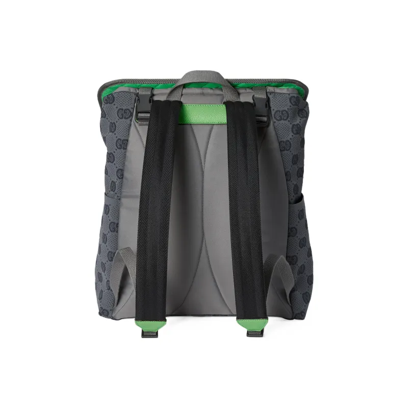 GUCCI Nylon Knitted Fabric Satin Binding Backpack Regular Men's Gray/Multicolor-2