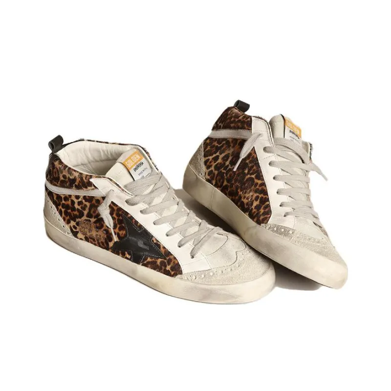 Golden Goose Mid Star Leopard Print Sneakers-2