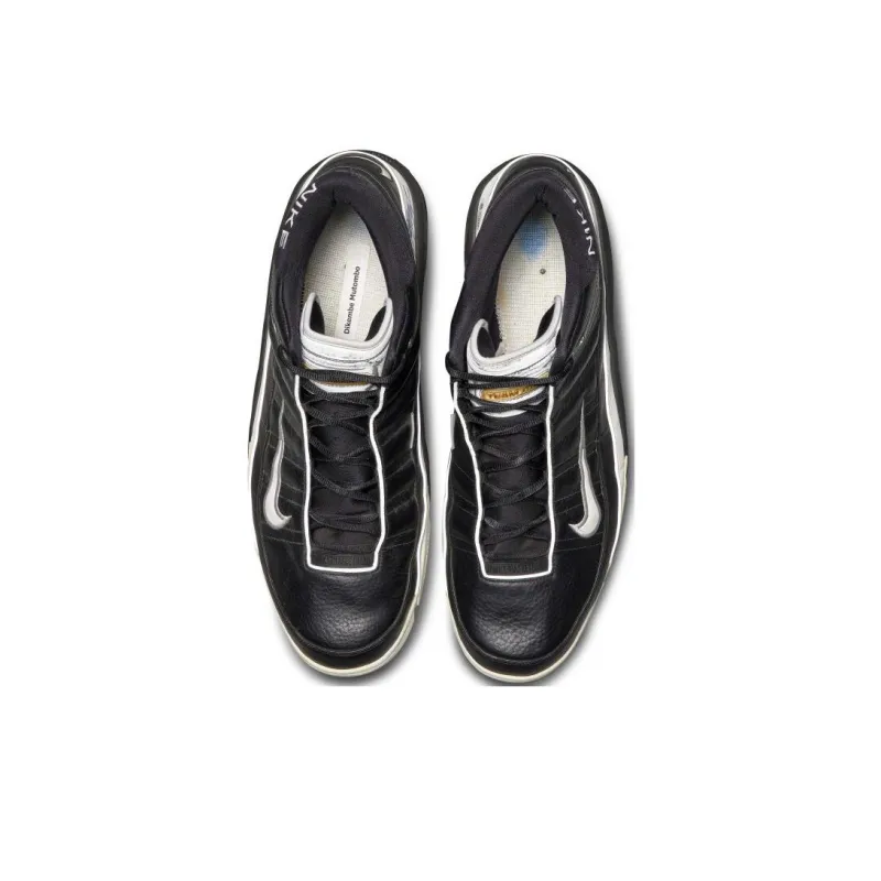 Nike Air Team Super Ma Cushioning Anti-Slip And Wear-Resistant Mid-Top Basketball Shoes Men's Black-3