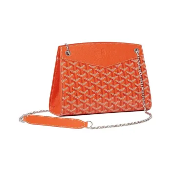 GOYARD Rouette Canvas With Leather Totes Chain Bag Shoulder Bag Women's Orange