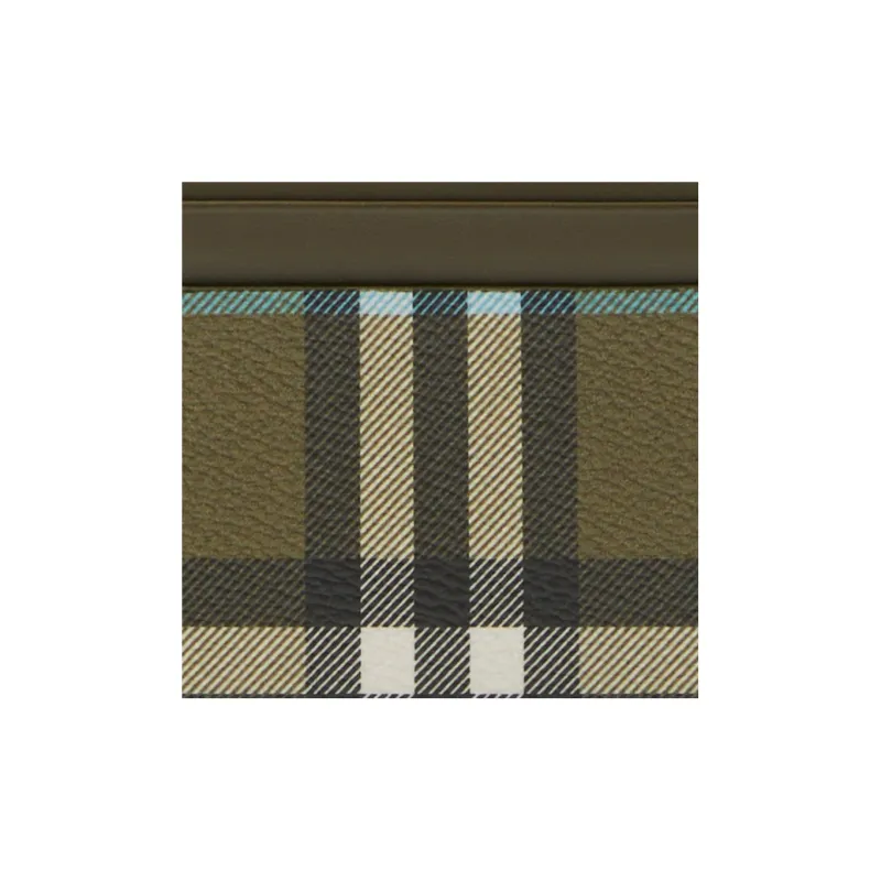 Burberry Leather Card Holder Women's Olive Green-4