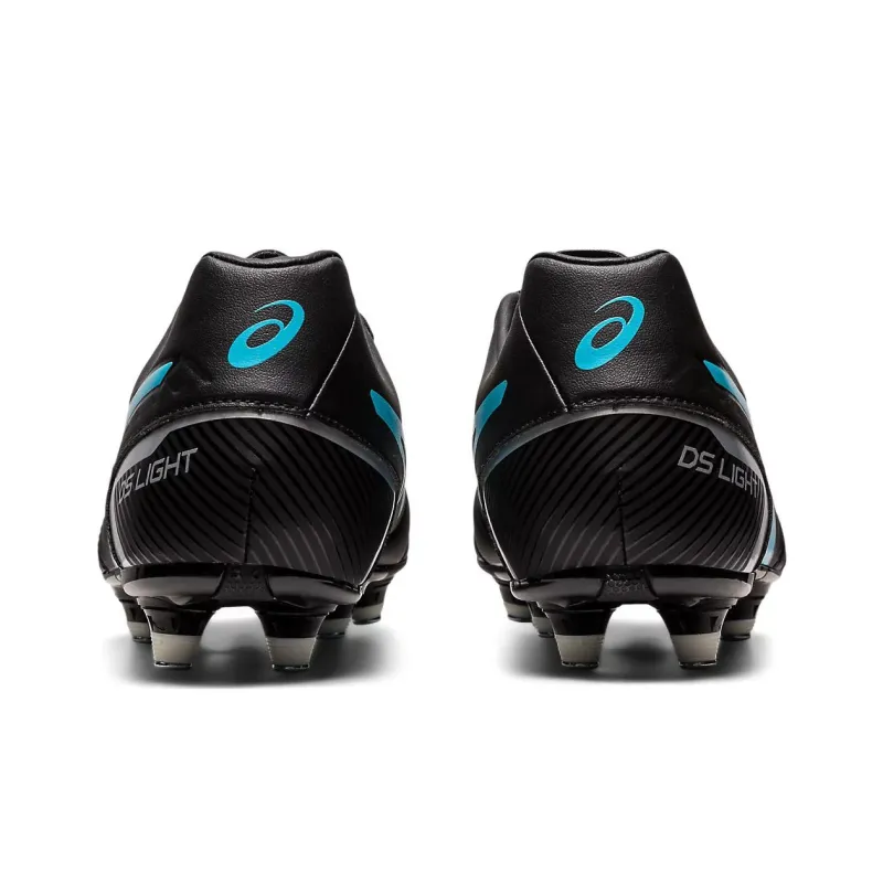 Asics Slip Resistant Soccer Shoes Men's Black Blue-3