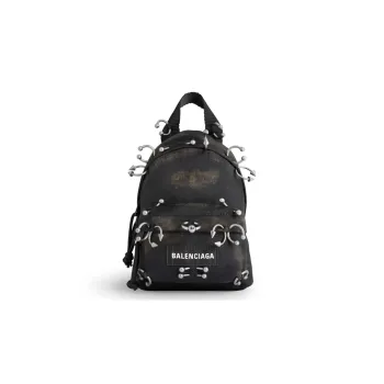 Balenciaga Explorer Fabric Backpack Mini Women's Black