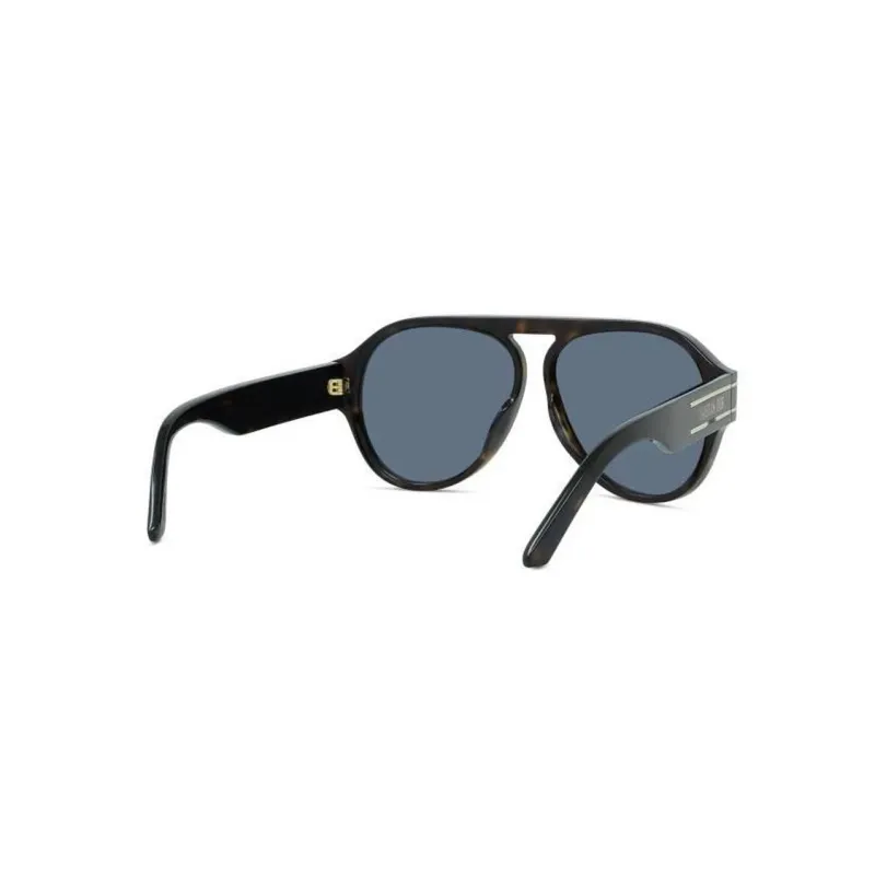DIOR Acetate Irregular Shape Sunglasses Women's Brown-2