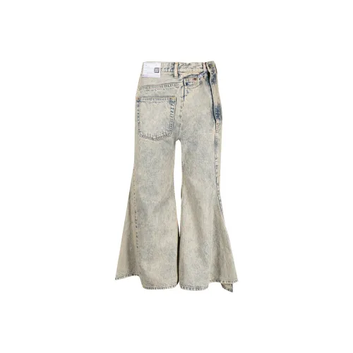 Maison Mihara Yasuhiro Cropped Flared Denim Jeans