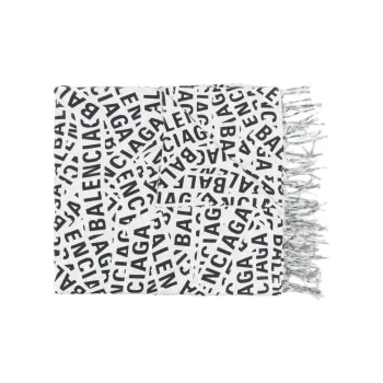 Balenciaga Logo-print Silk Scarf