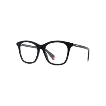 KENZO Cellulose Acetate Irregular Shape Eyeglass Frames Unisex Black