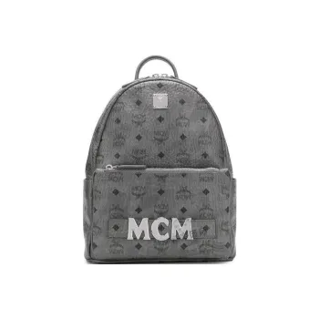 MCM PVC Backpack Regular Women's Gray