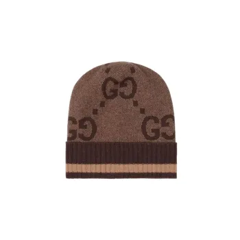 GUCCI Gg Jacquard Cashmere Beanie
