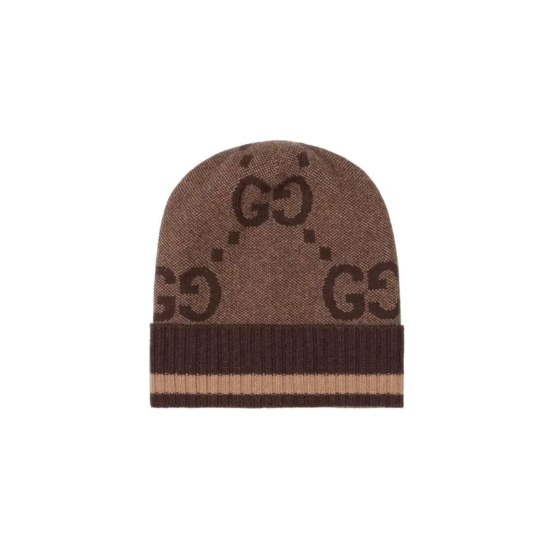 GUCCI Gg Jacquard Cashmere Beanie-0