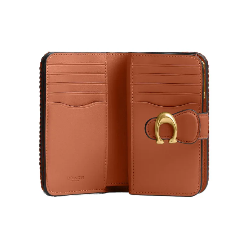 COACH Tabby Leather Coin Purse Wallet Mini Women's Caramel-1
