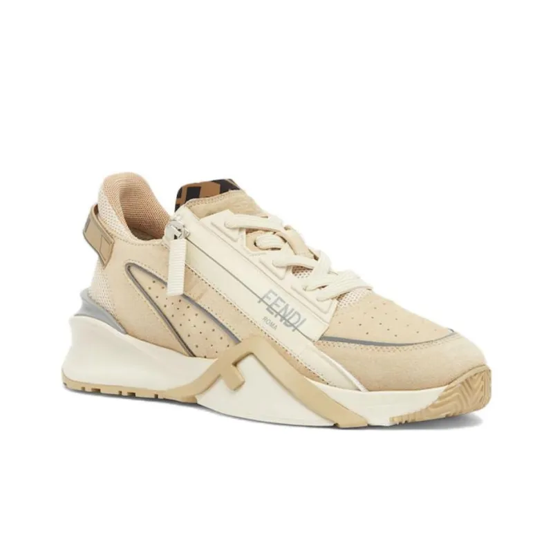 FENDI Flow Low Top Casual Shoes Women's Beige-2