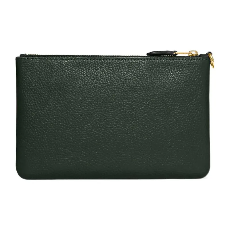 COACH Wristlet Leather Clutch Wrist Bag Small Size Women's Amazon Green-1