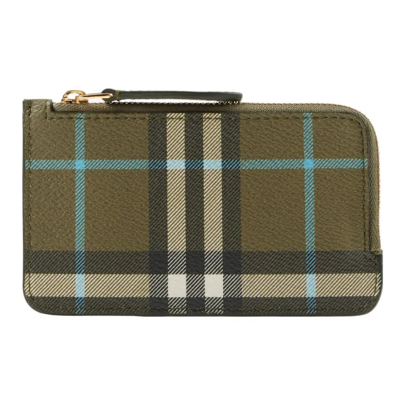 Burberry Leather Card Holder Women's Olive Green-0