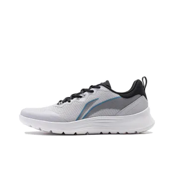LiNing Feather Wear Resistant Low Top Running Shoes Men's Gray Black