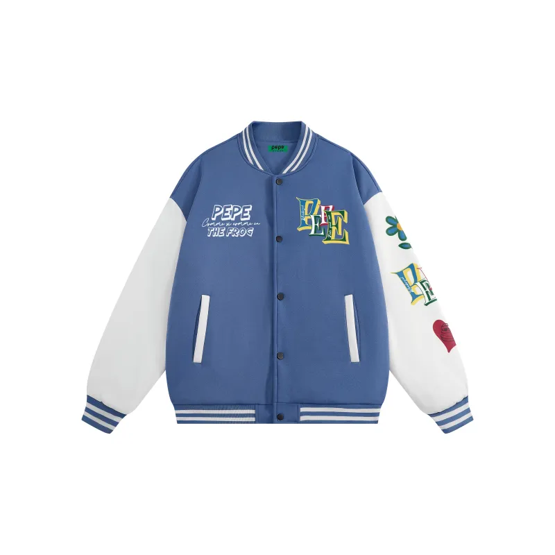 Pepe The Frog Baseball Jacket Unisex-12