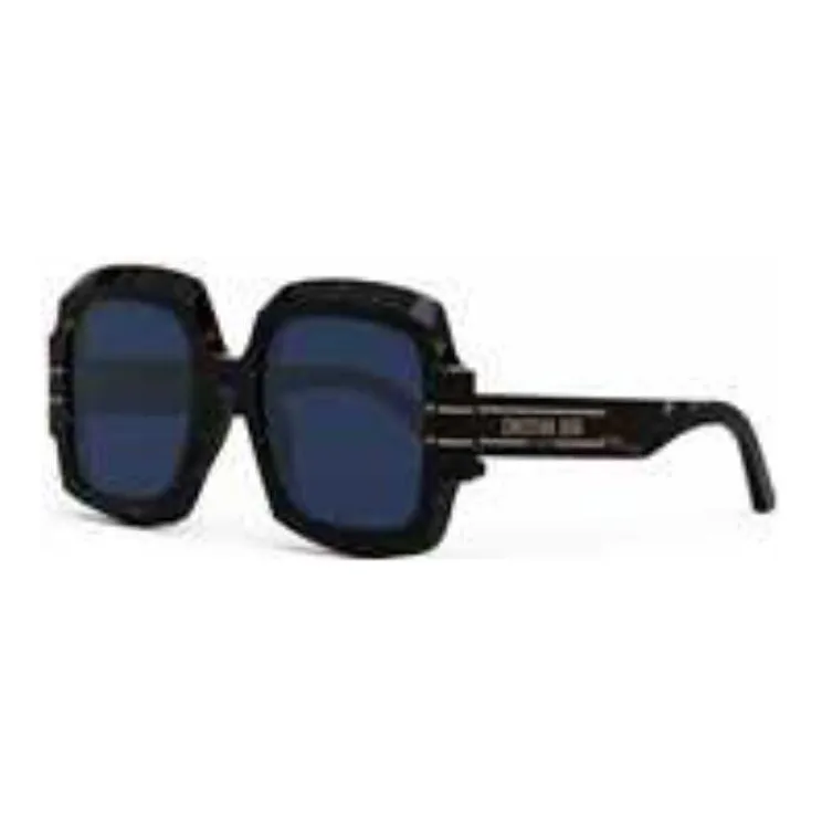 DIOR Acetate Irregular Shape Sunglasses Unisex Black-0
