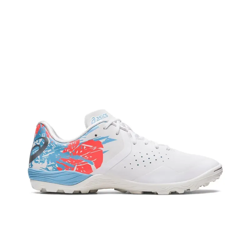 Asics Toque 7 TF Turf Anti Slip Wear Resistant Soccer Shoes Unisex White Blue-1