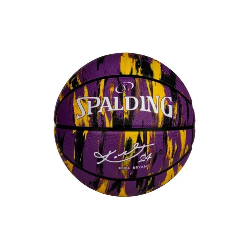 SPALDING Rubber Basketball Purple Gold Size 7 Ball Training