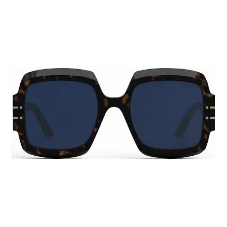 DIOR Acetate Irregular Shape Sunglasses Unisex Black-1