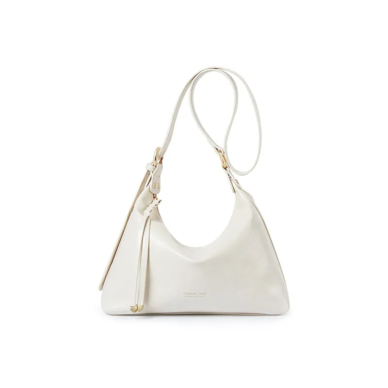 TUCANO PU Portable Crossbody Bag, Shoulder Bag Medium Size Women's Ecru-1