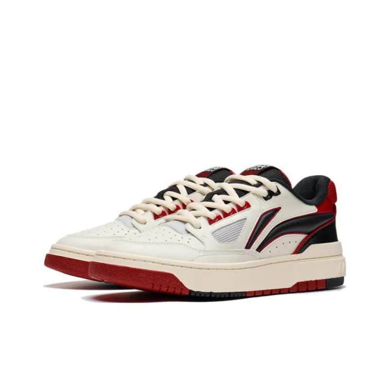 LiNing Rookie 2 Cushioning, Wear Resistant Low Top Basketball Shoes Men's White Red-2