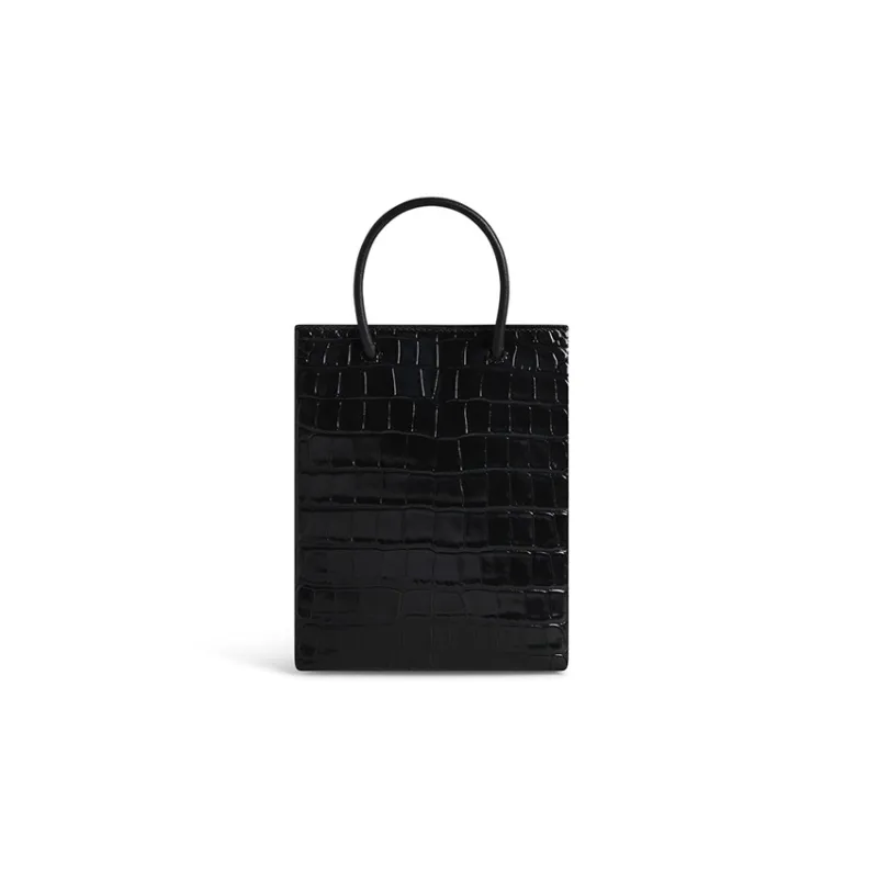 Balenciaga Calfskin Tote Bag, Shopping Bag, Shoulder Bag, Crossbody Bag, Handbag Tubas Women's Black-3