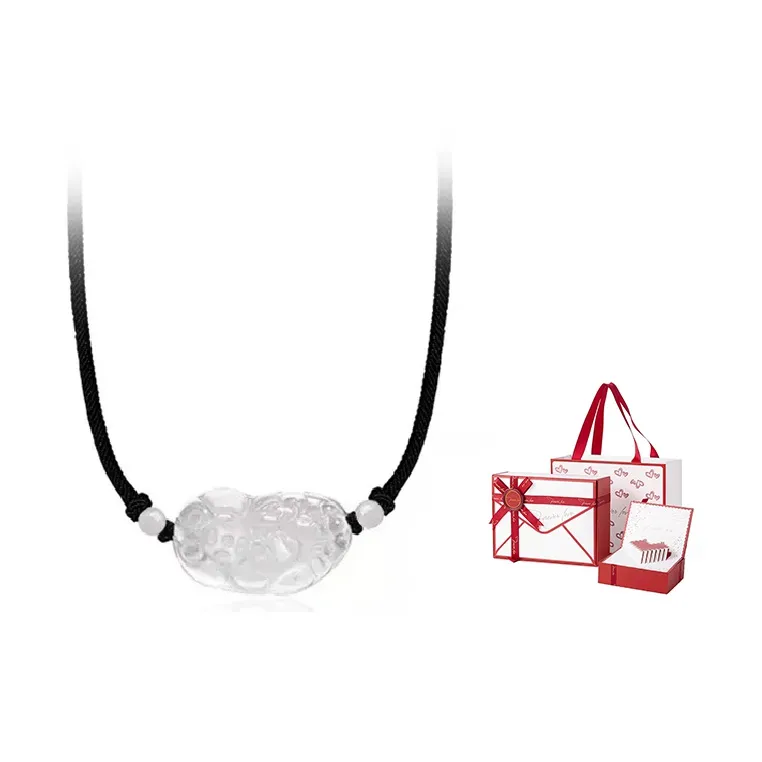 Qing Yi Obsidian Necklaces Unisex-18