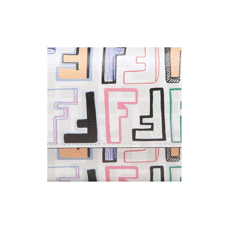 FENDI Polyurethane With Cotton And Polyester Blend Wallet Women's Pink/Multicolor-4