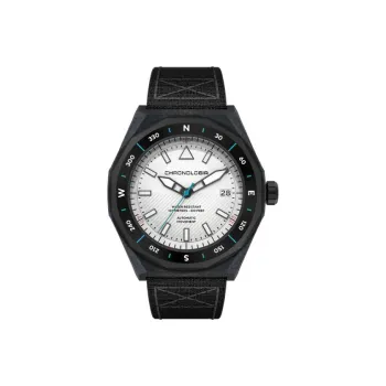 CHRONOLOGIA Adventurer Series Wrist Watch Mechanical Movement Canvas Strap 43mm Beige Watch Dial Unisex 78704 9