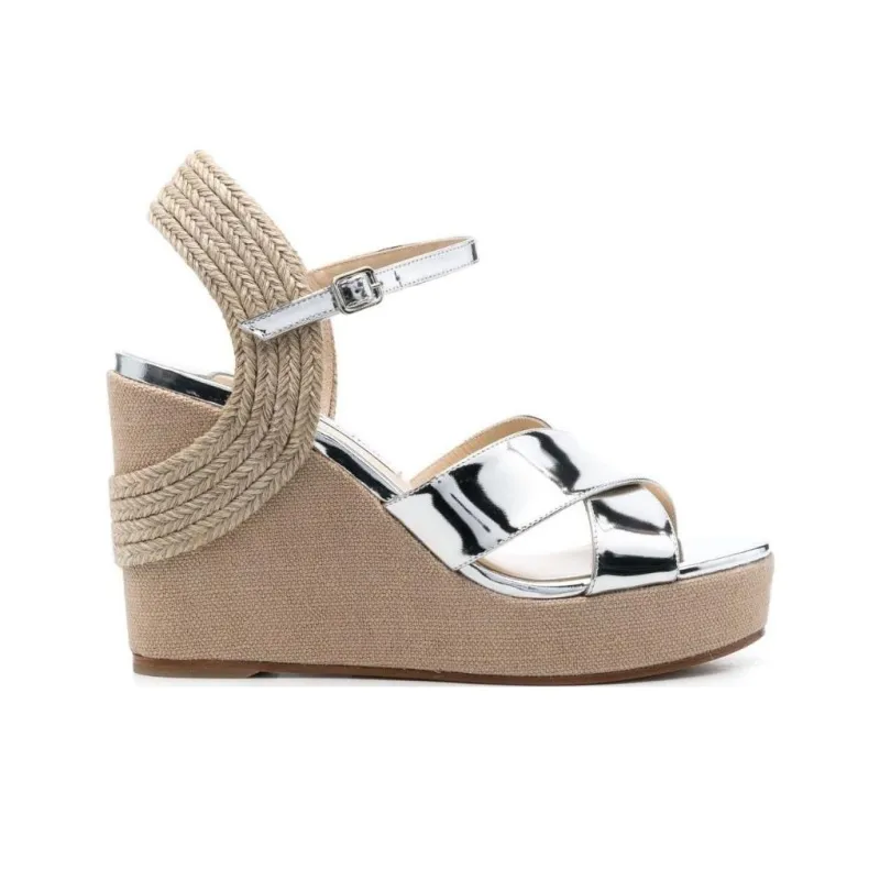 Jimmy Choo Dellena One-Strap Sandals 10.5cm Women's Silver-1